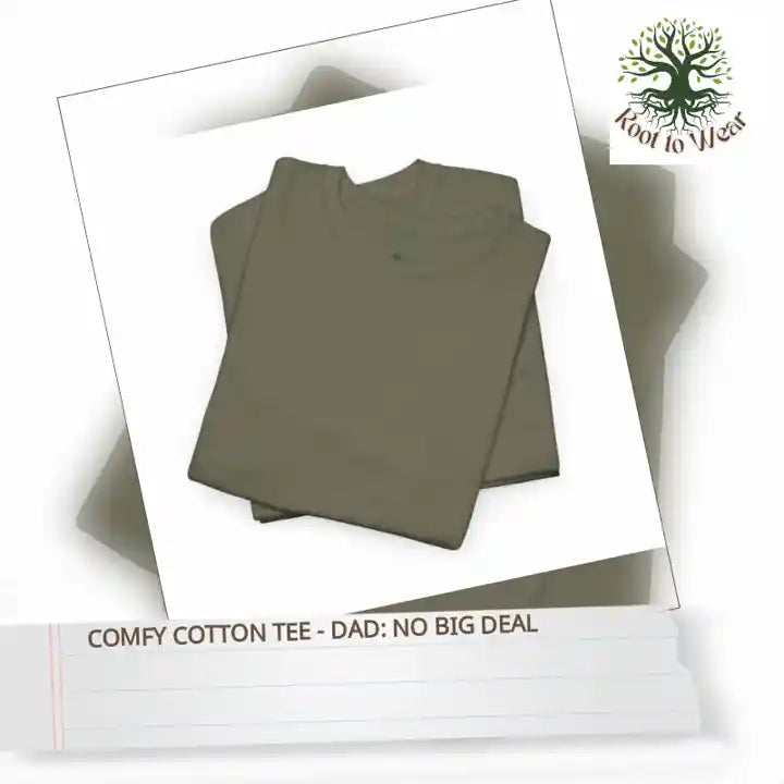 Comfy Cotton Tee - Dad: No Big Deal by@Outfy