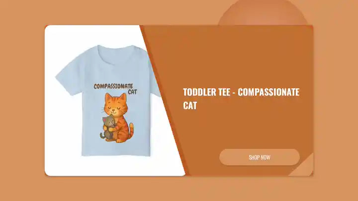 Toddler Tee - Compassionate Cat by@Outfy