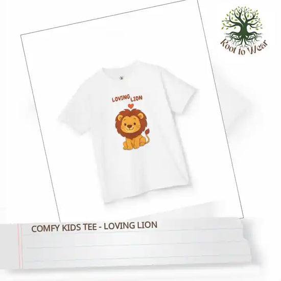 Comfy Kids Tee - Loving Lion by@Outfy