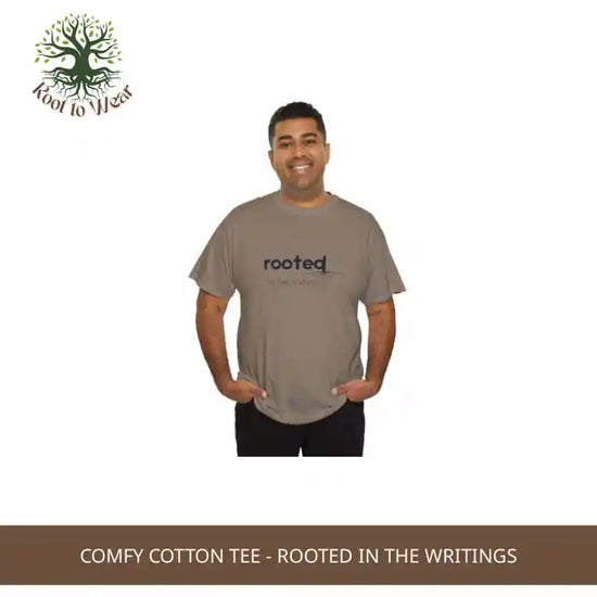 Comfy Cotton Tee - Rooted in the Writings by@Outfy