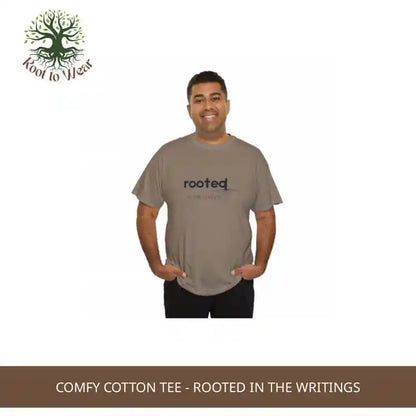 Comfy Cotton Tee - Rooted in the Writings by@Outfy