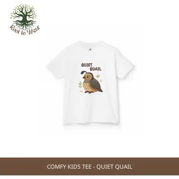 Comfy Kids Tee - Quiet Quail by@Outfy