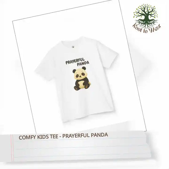 Comfy Kids Tee - Prayerful Panda by@Outfy