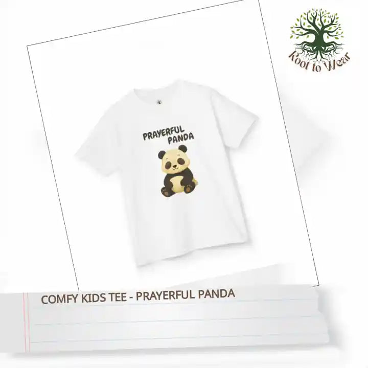 Comfy Kids Tee - Prayerful Panda by@Outfy