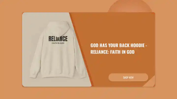 God Has Your Back Hoodie - RELIANCE: Faith In God by@Outfy