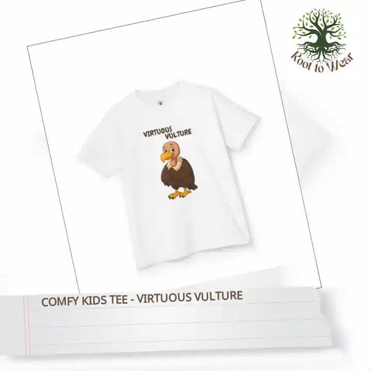 Comfy Kids Tee - Virtuous Vulture by@Outfy