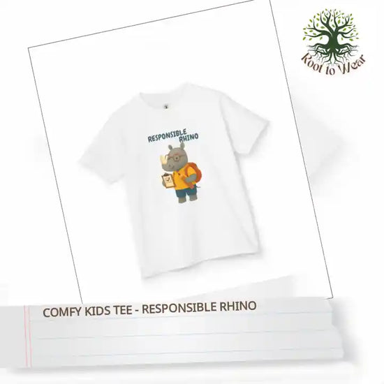 Comfy Kids Tee - Responsible Rhino by@Outfy