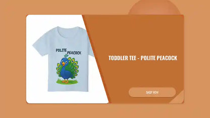 Toddler Tee - Polite Peacock by@Outfy