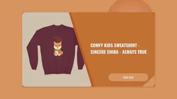 Comfy Kids Sweatshirt - Sincere Shiba - Always True by@Outfy