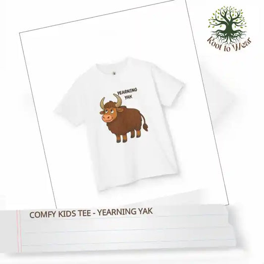 Comfy Kids Tee - Yearning Yak by@Outfy
