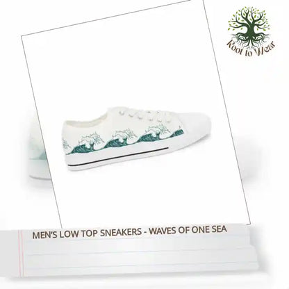 Men&rsquo;s Low Top Sneakers - Waves of One Sea by@Outfy