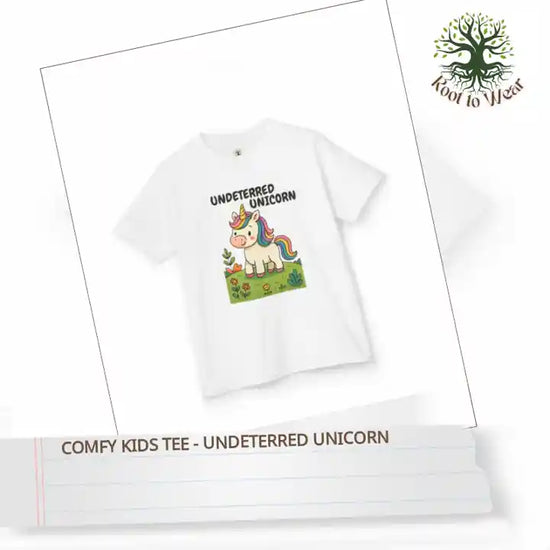 Comfy Kids Tee - Undeterred Unicorn by@Outfy