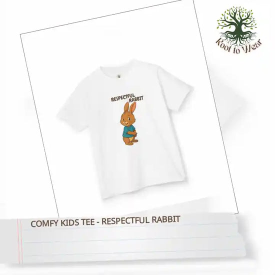 Comfy Kids Tee - Respectful Rabbit by@Outfy