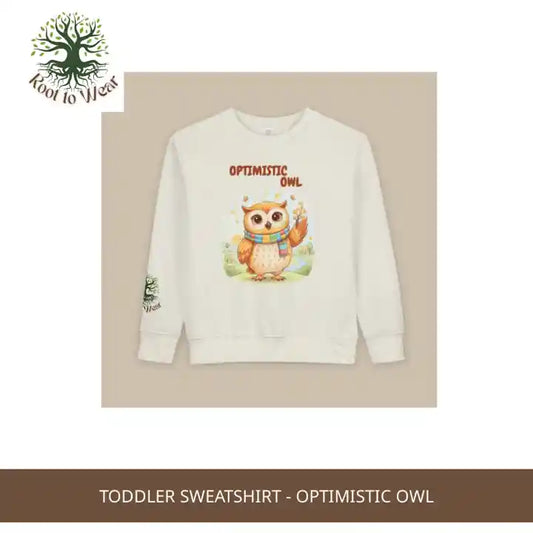 Toddler Sweatshirt - Optimistic Owl by@Outfy