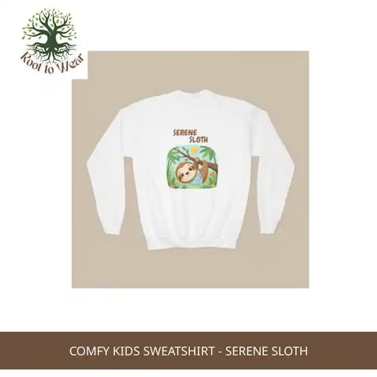 Comfy Kids Sweatshirt - Serene Sloth by@Outfy