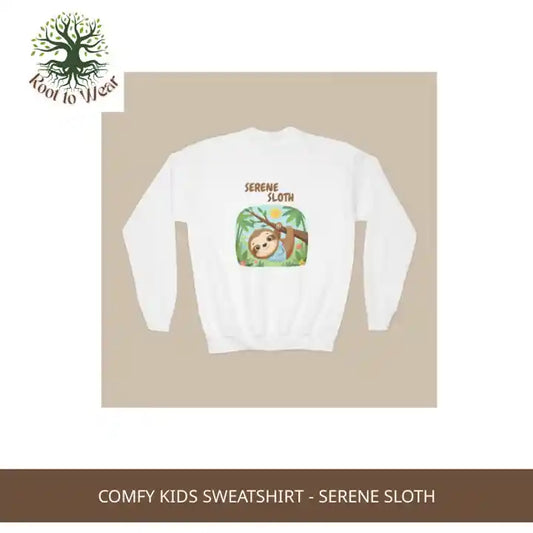 Comfy Kids Sweatshirt - Serene Sloth by@Outfy