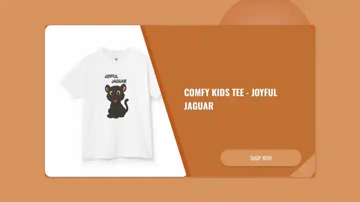 Comfy Kids Tee - Joyful Jaguar by@Outfy