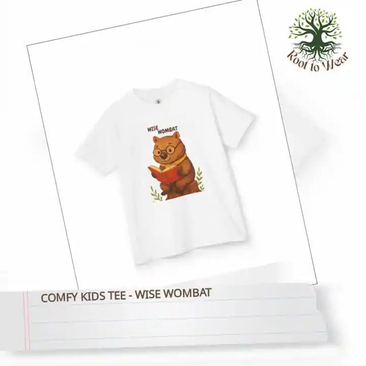 Comfy Kids Tee - Wise Wombat by@Outfy