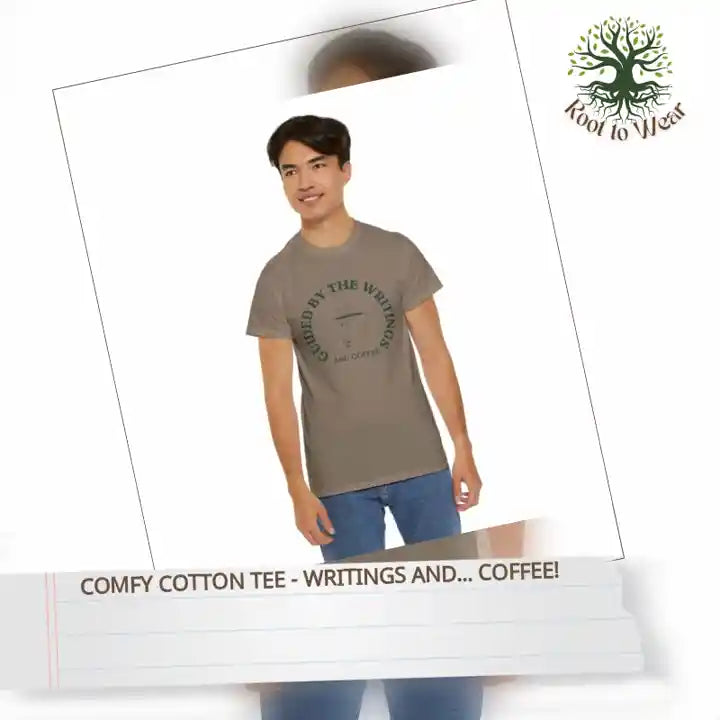 Comfy Cotton Tee - Writings and... Coffee! by@Outfy