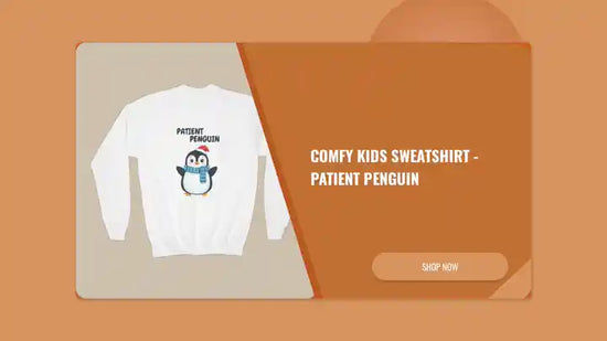 Comfy Kids Sweatshirt - Patient Penguin by@Outfy
