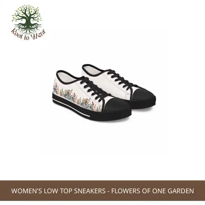 Women&#039;s Low Top Sneakers - Flowers of One Garden by@Outfy