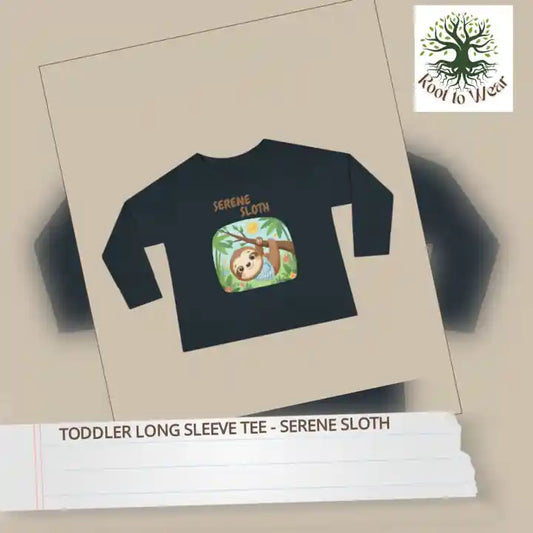Toddler Long Sleeve Tee - Serene Sloth by@Outfy