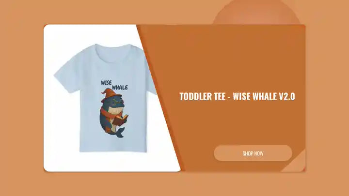 Toddler Tee - Wise Whale v2.0 by@Outfy