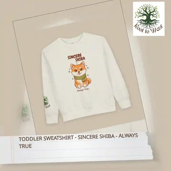 Toddler Sweatshirt - Sincere Shiba - Always True by@Outfy