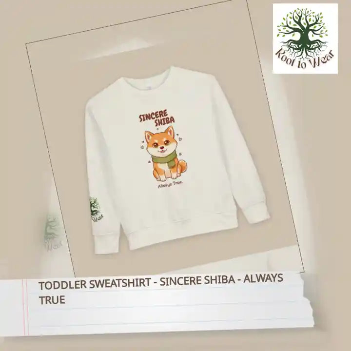 Toddler Sweatshirt - Sincere Shiba - Always True by@Outfy