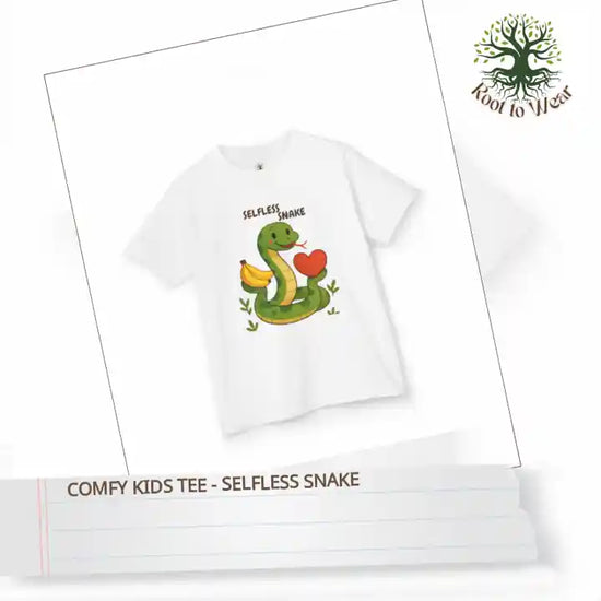 Comfy Kids Tee - Selfless Snake by@Outfy
