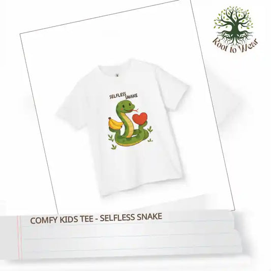 Comfy Kids Tee - Selfless Snake by@Outfy