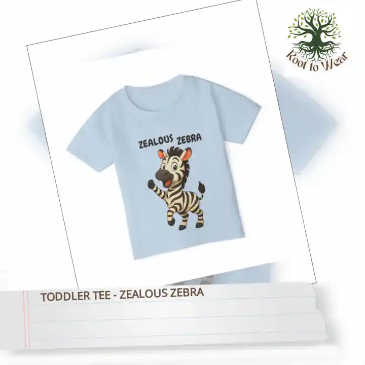 Toddler Tee - Zealous Zebra by@Outfy