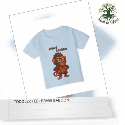 Toddler Tee - Brave Baboon by@Outfy