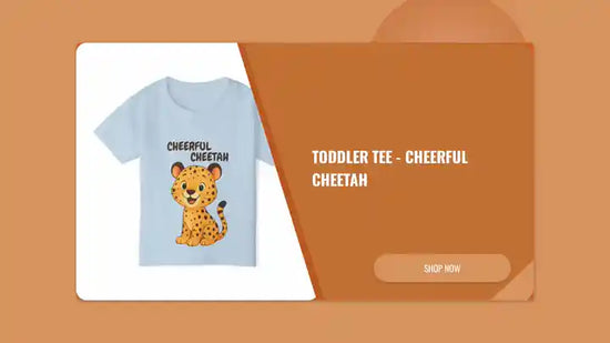 Toddler Tee - Cheerful Cheetah by@Outfy
