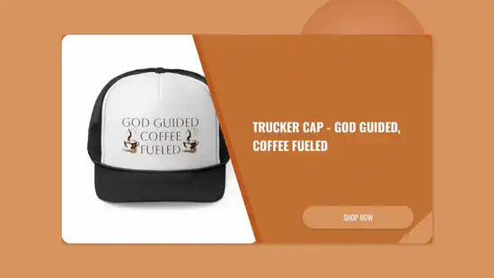 Trucker Cap - God Guided, Coffee Fueled by@Outfy