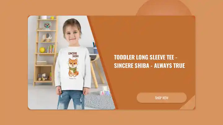 Toddler Long Sleeve Tee - Sincere Shiba - Always True by@Outfy