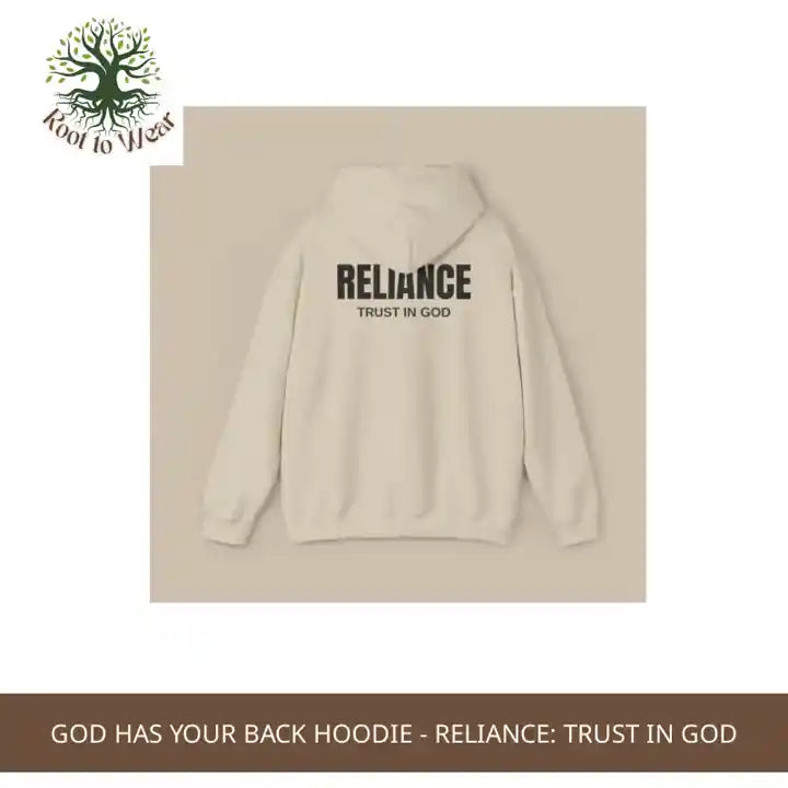 God Has Your Back Hoodie - RELIANCE: Trust In God by@Outfy
