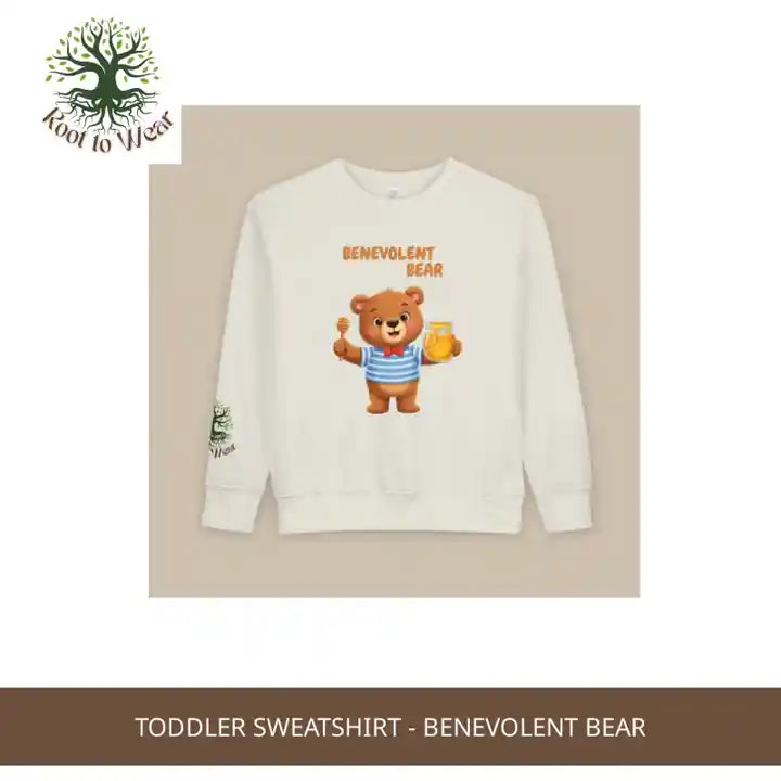 Toddler Sweatshirt - Benevolent Bear by@Outfy