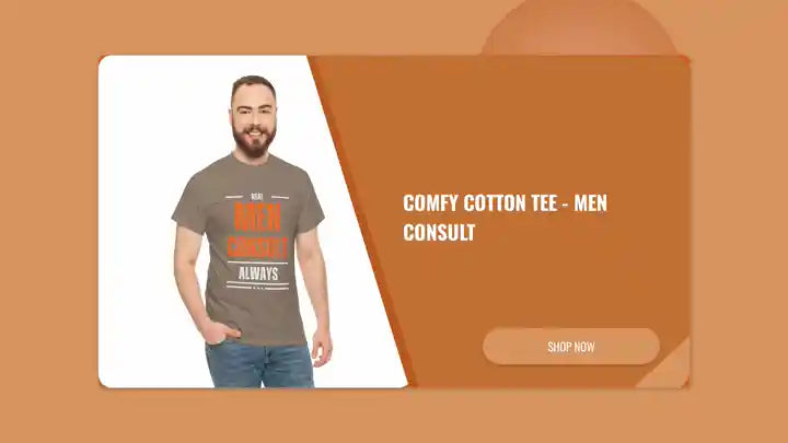 Comfy Cotton Tee - Men Consult by@Outfy