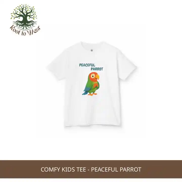 Comfy Kids Tee - Peaceful Parrot by@Outfy