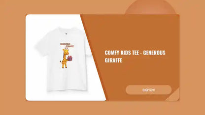 Comfy Kids Tee - Generous Giraffe by@Outfy