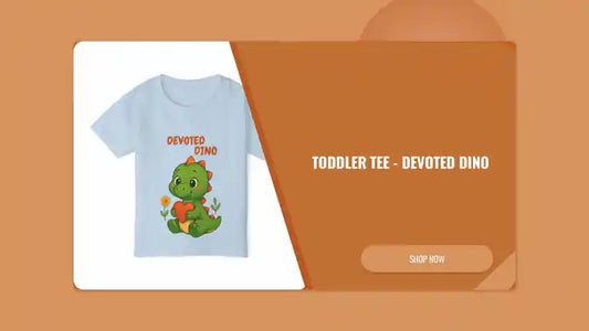 Toddler Tee - Devoted Dino by@Outfy