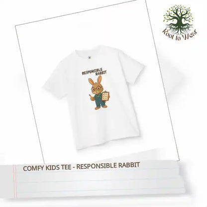 Comfy Kids Tee - Responsible Rabbit by@Outfy