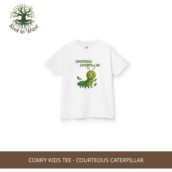 Comfy Kids Tee - Courteous Caterpillar by@Outfy