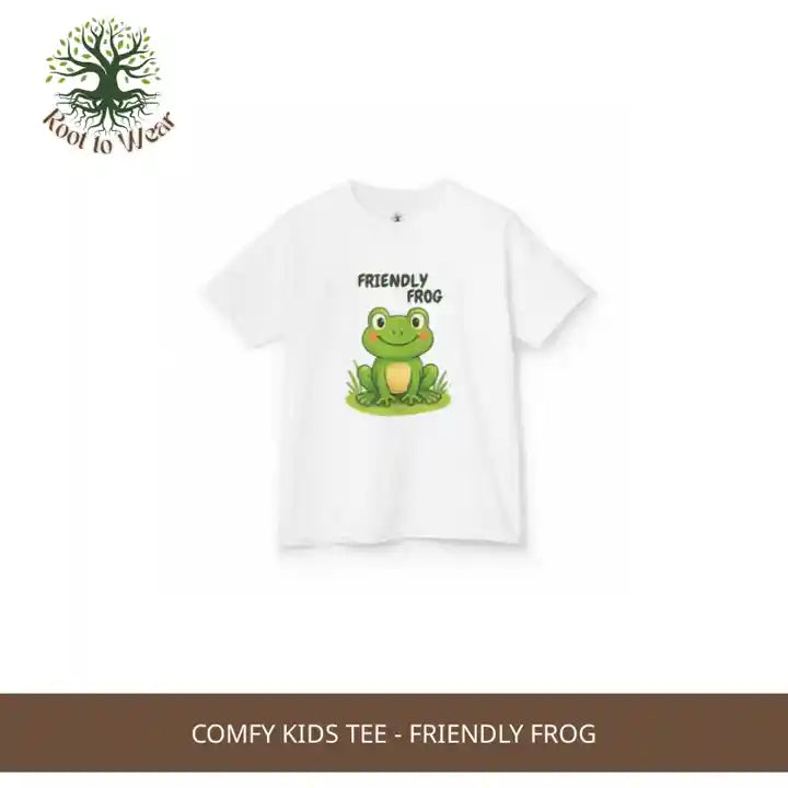 Comfy Kids Tee - Friendly Frog by@Outfy